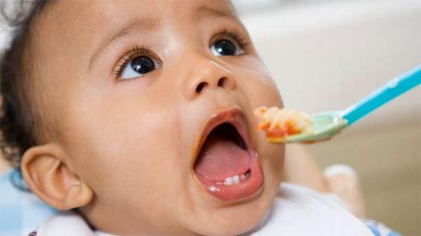 Picture of baby eating